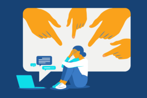 Visual image of the effect of cyberbullying.